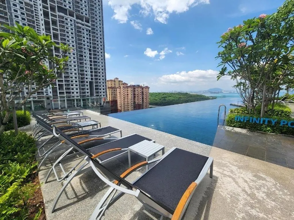 アパート Urban Suites Jelutong Georgetown 2Br Leisure City Night View